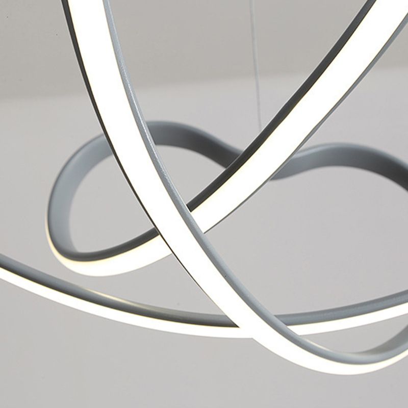 Modern Singularity LED Hanging Lamp Aluminium Linear Pendant Light with Acrylic Shade