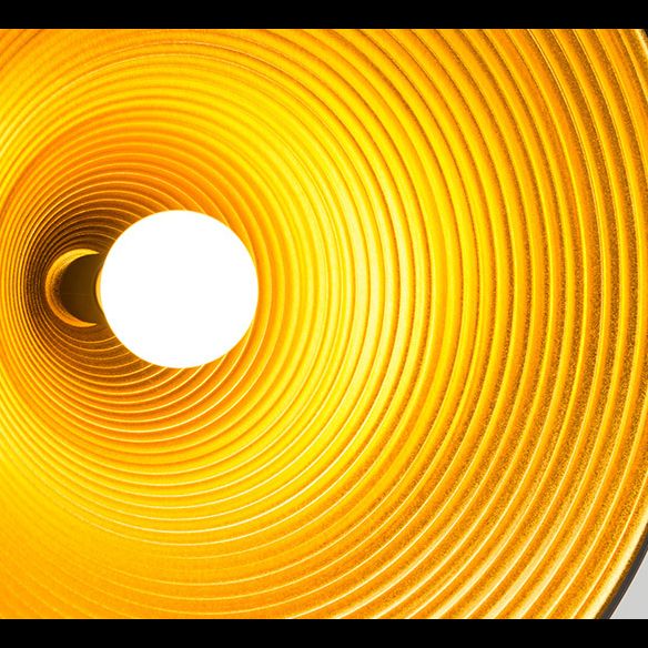 Black and Gold Inner Geometric Pendant Industrial Retro Metal 1-Light Bistro Hanging Light