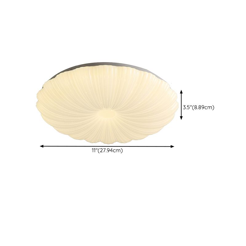 Metal Flush Mount Modern Circular Shape Ceiling Light with Acrylic Shade for Living Room