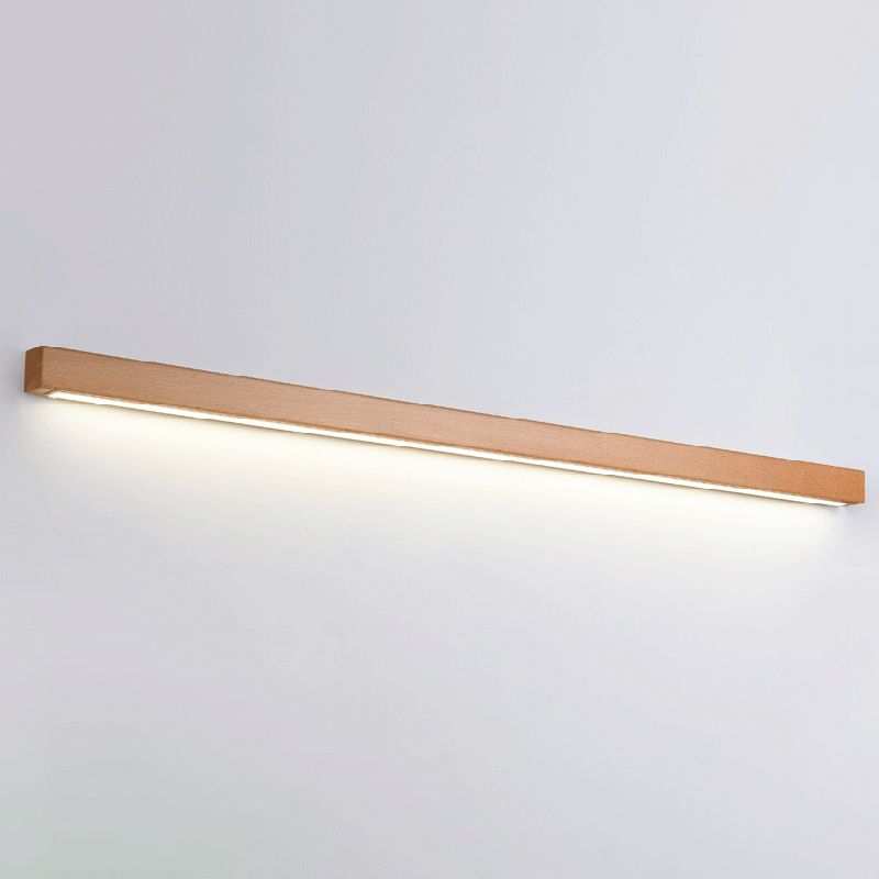 Contemporary Wall Light Fixture Simple Wooden LED Wall Light Sconce for Bathroom