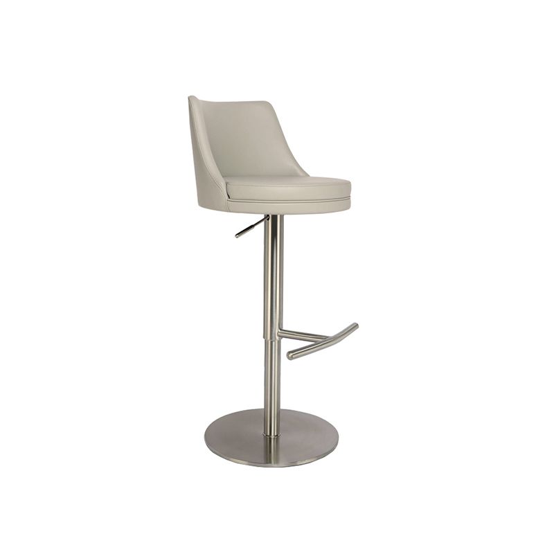 Modern Style Rotatable Backrest Counter Stool with Leather Cushion