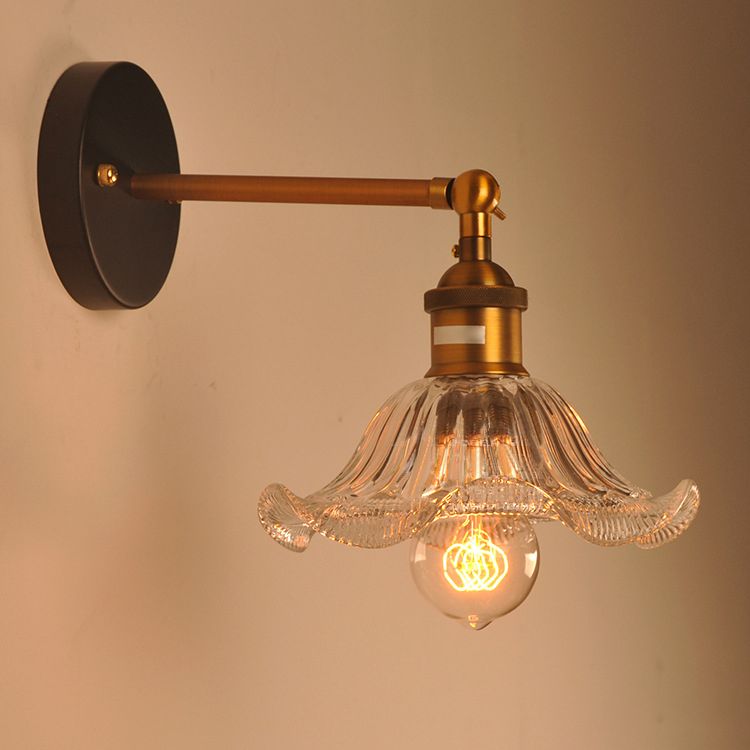 Glasradialschattenleuchte Wandleuchte amerikanische Retro Industrial Style 1 Lichtleuchte