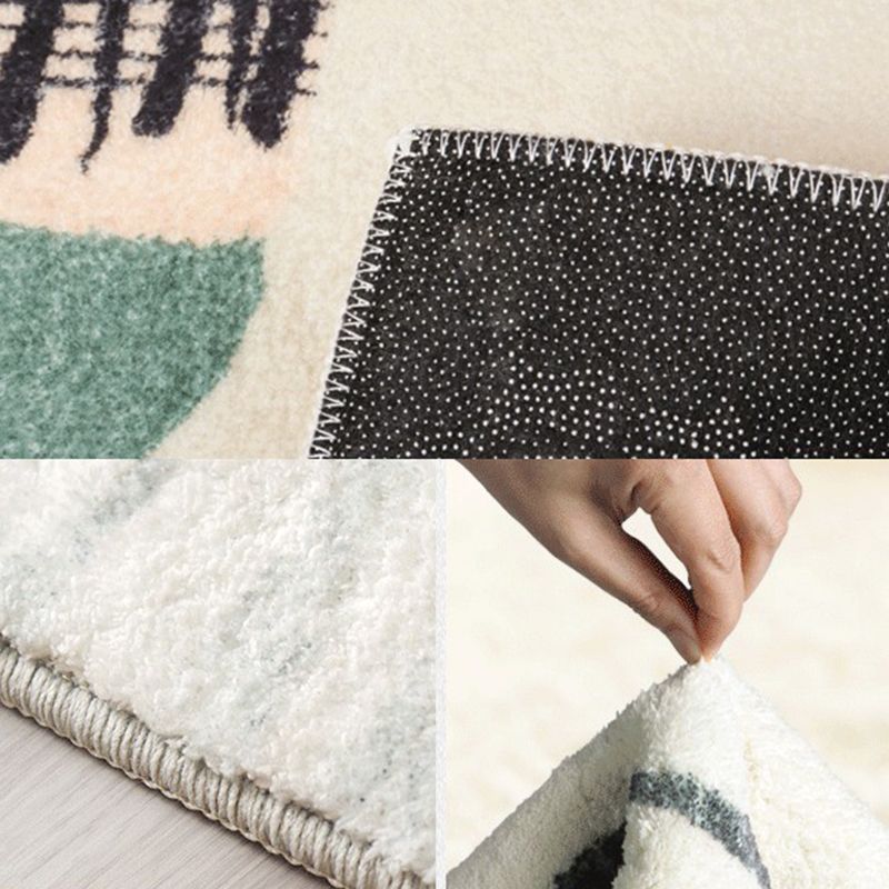 Alfombra moderna de la alfombra interior de la alfombra nórdica del panel de poliéster alfombra de área resistente a las manchas para sala de estar
