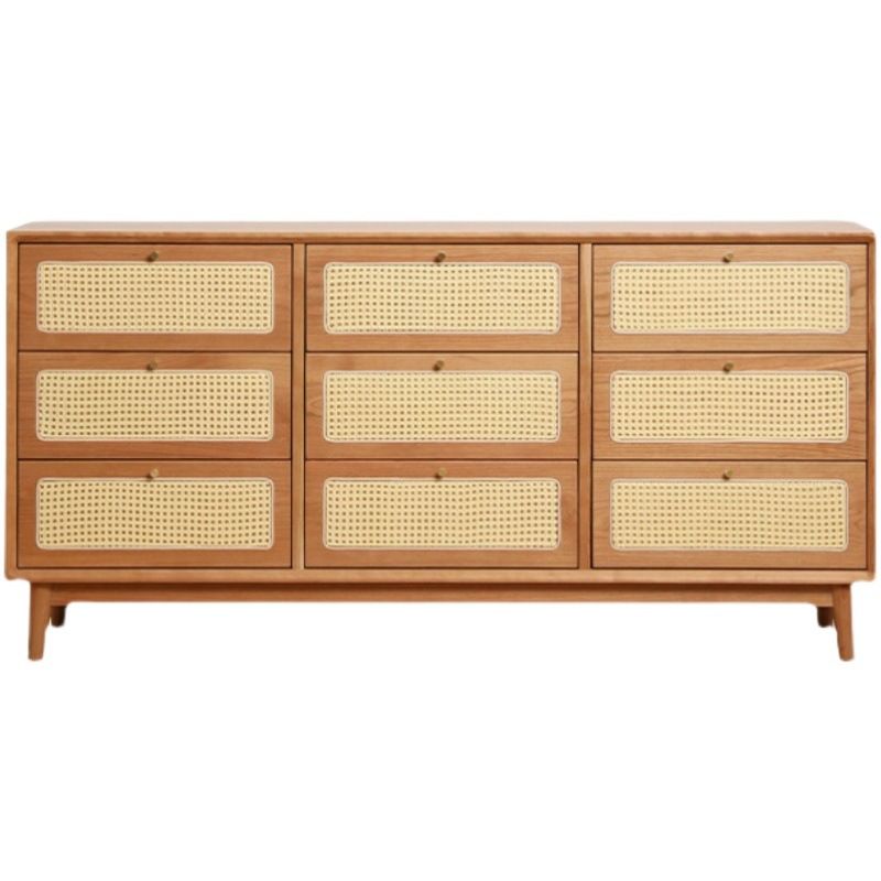 Contemporary Chest Rectangle Pine with Drawer Knobs Straight Legs Accent Chest