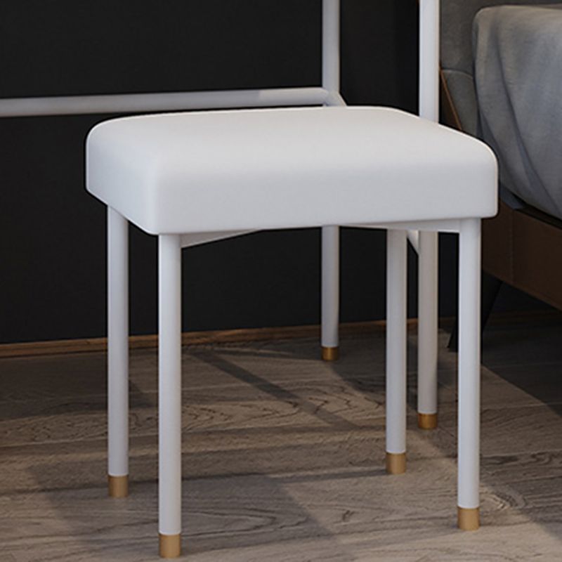 Modern White Vanity Solid Wood Makeup Dressing Table Stool Set