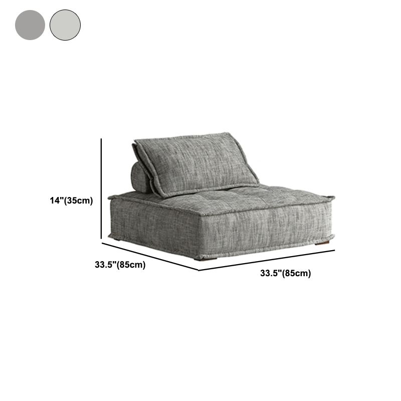 Contemporary Pillows Standard Armless Linen Stationary Seating