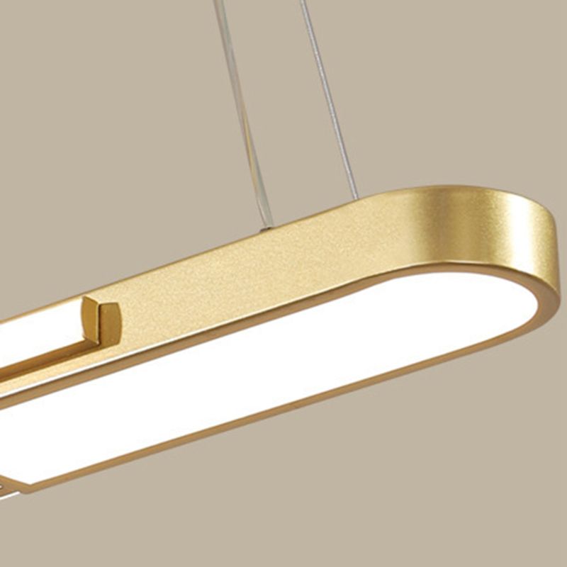 Lampade isola ovale moderna lampadario a pendente metallo 1 Lampada luminosa