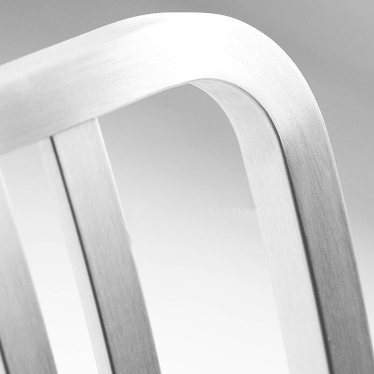 Contemporary Metal Backrest Counter High Stool in Silver for Home Use
