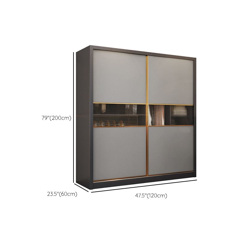 Modern Wood Freestanding Wardrobe Soft Close Drawer and Doors Wardrobe