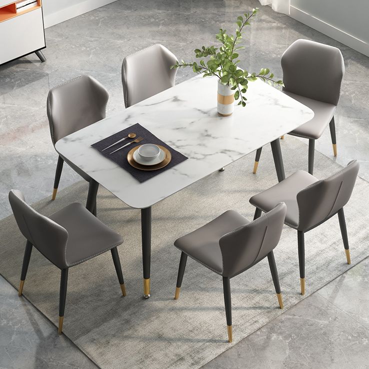 Tavolo da pranzo standard di forma standard minimalista tavolo da pranzo in pietra sinterizzata per cucina