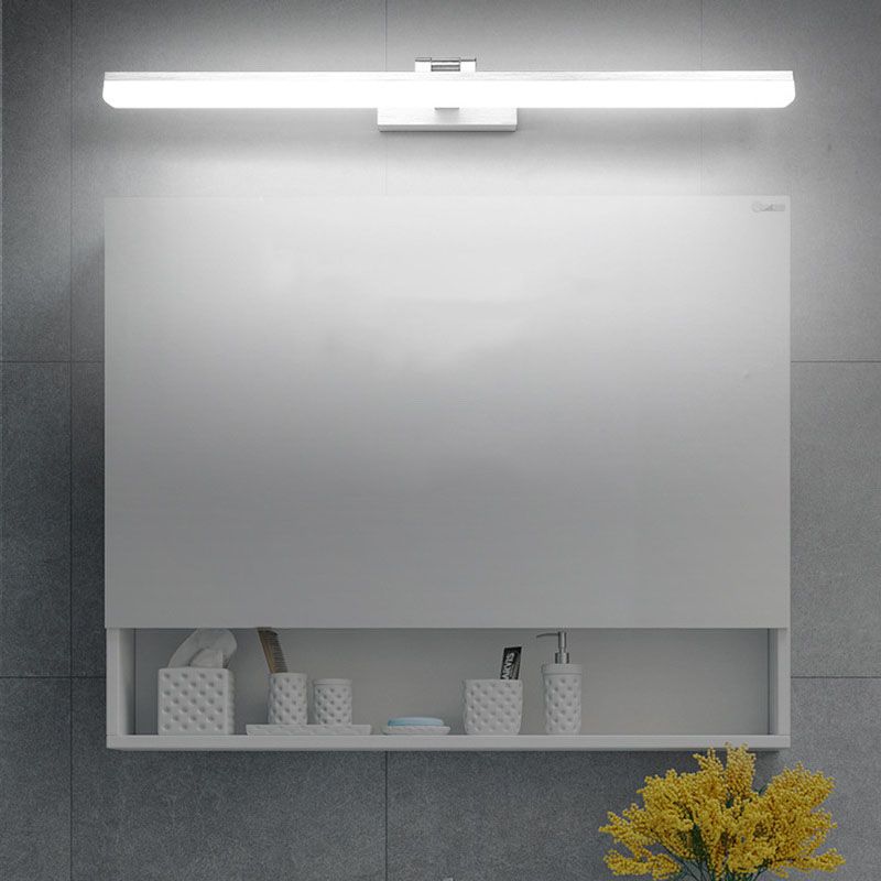 Modern Simplicity LED Wall Light Linear Shape Mirror Wall Lamp in White