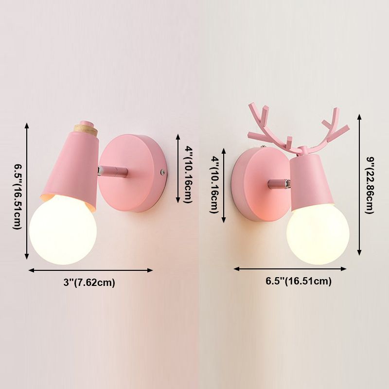 Modern Creative Macaron Wall Lamp Iron Geometric Wall Light for Interior Spaces