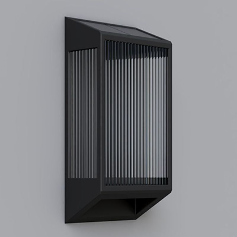 Simple Wall Sconce Black Outdoor Wall Light Fixture with Glass