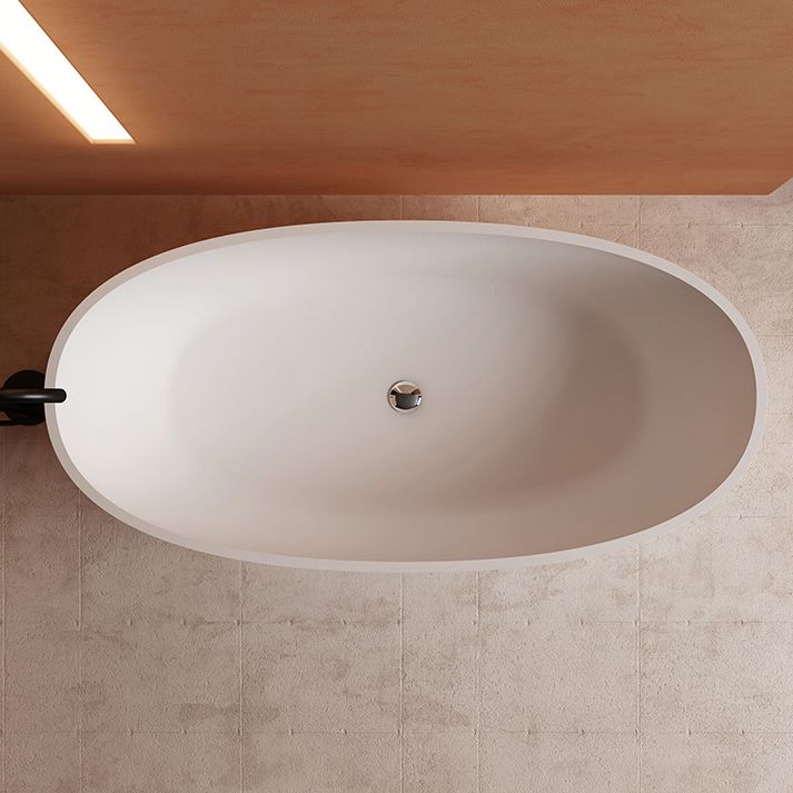 Antique Finish Oval Soaking Bath Stand Alone Modern Bath Tub