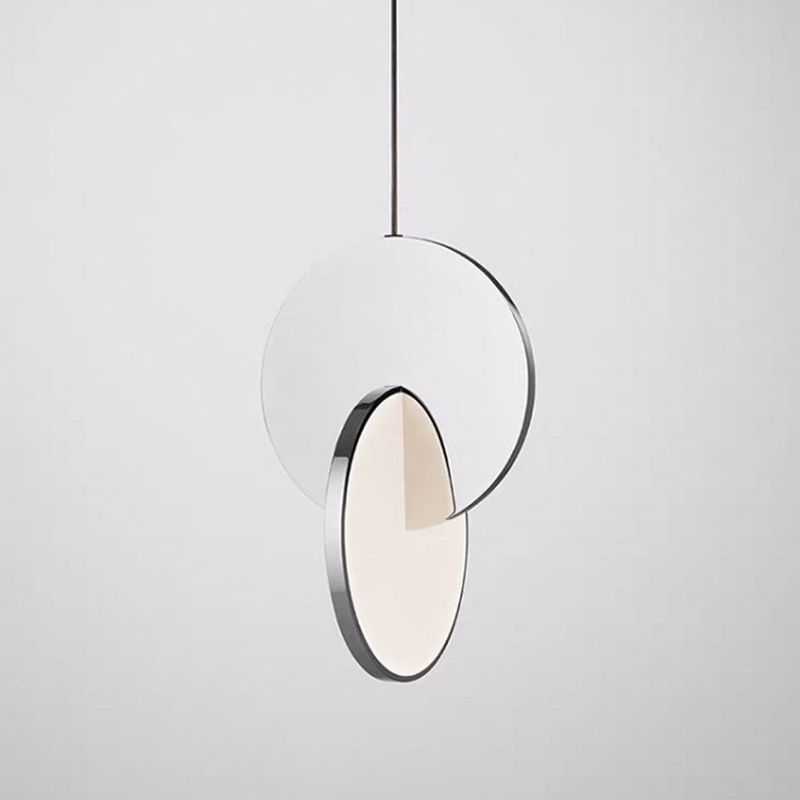 LED -Schlafzimmer Anhänger Beleuchtung Vorrichtung zeitgenössischer Stil Anhänger Lichtkit mit Kreis Metallschatten