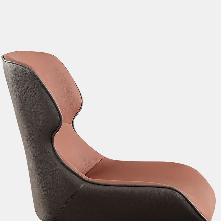 Sillón de interior contemporáneo con respaldo de alas, silla de comedor tapizada de metal (juego de 2)