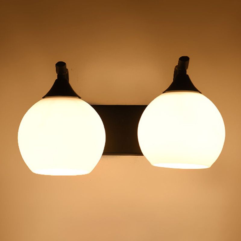 Modern Vanity Lighting Glass Shade Wall Light Fixture for Bathroom