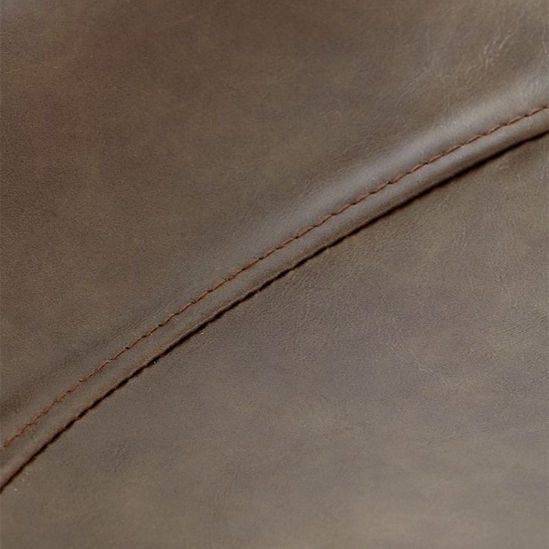 Modern Backrest Counter Stool Iron Bar Stool with Leather Cushion for Dining Room