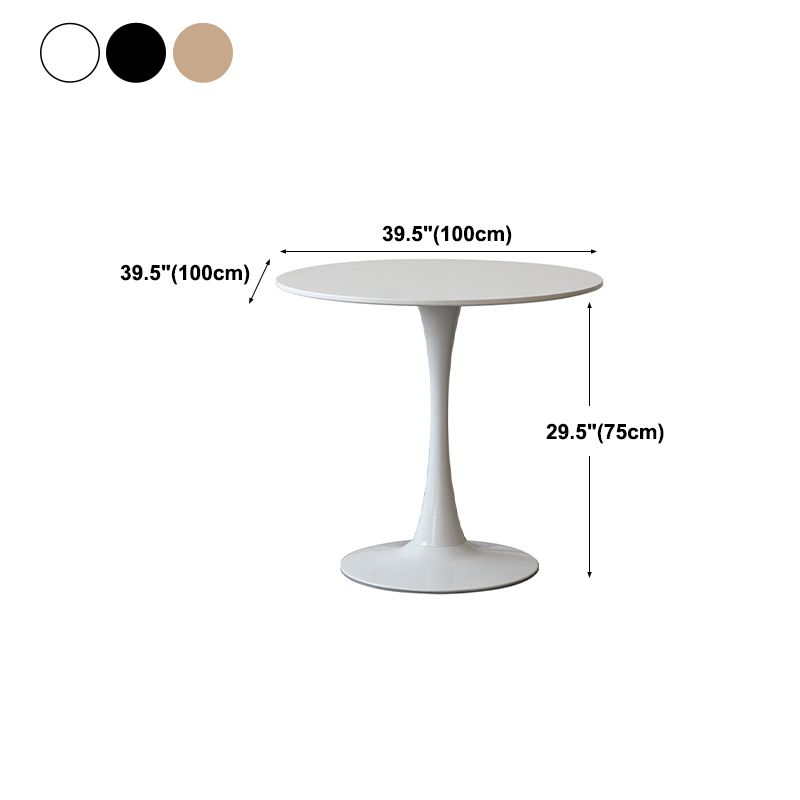 Contemporary Top Dining Table Round Dining Table with Pedestal Base