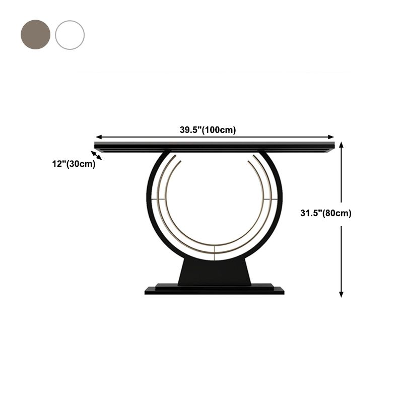 31.5-inch Tall Console Table Scratch Resistant Stone Accent Table for Hall