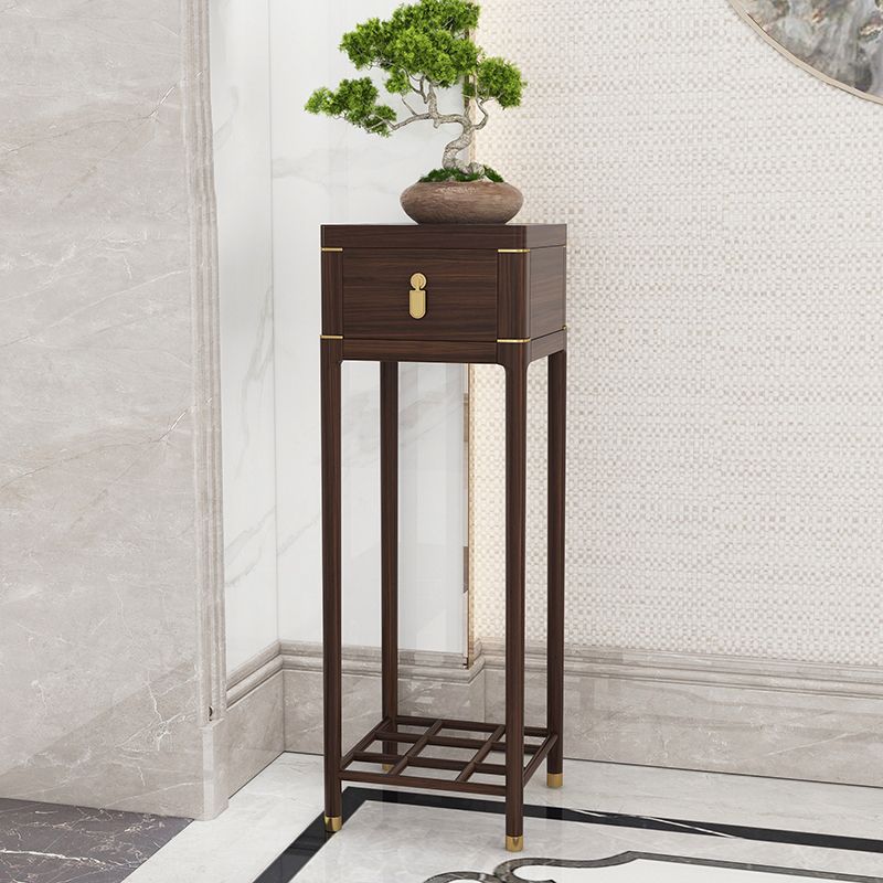 Rectangle Contemporary Console Table Wooden Console Sofa Table in Brown