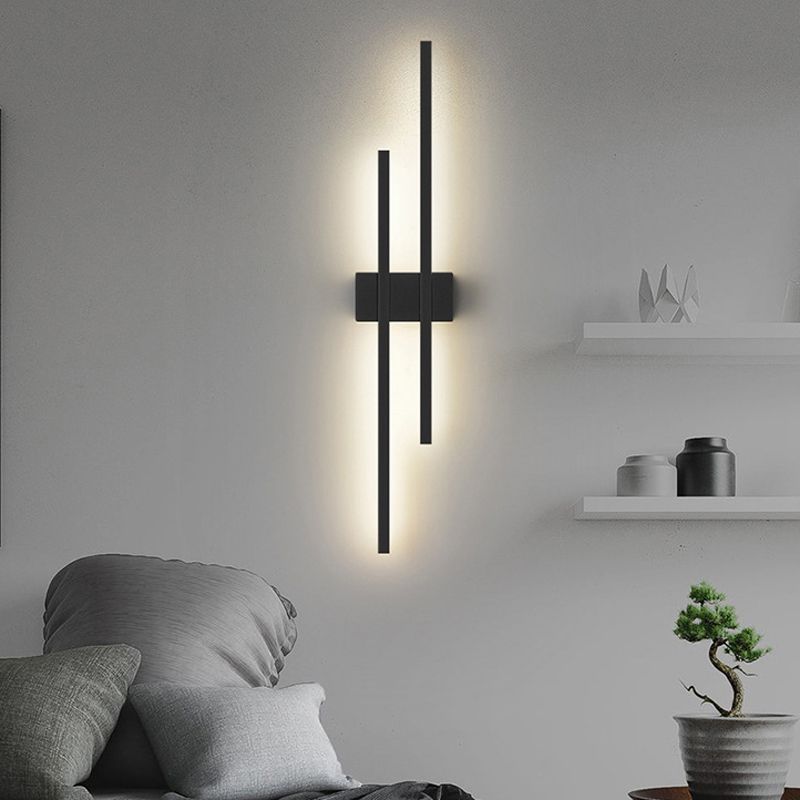 Minimalism Brass Wall Sconce Linear LED Sconce Lighting for Hallway