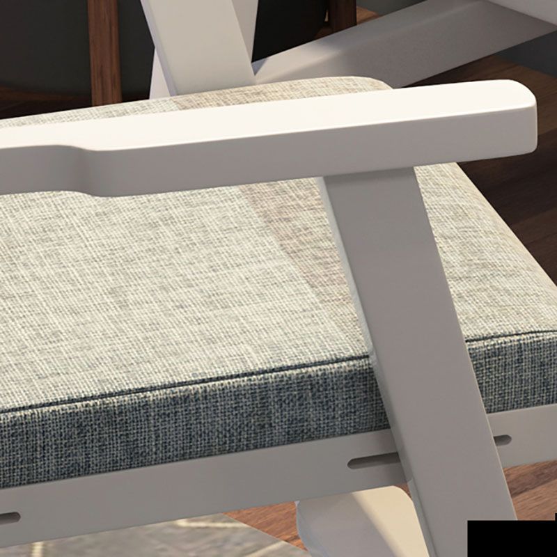 Contemporary Style Kitchen Chair Dining Arm Side Chairs with Wooden Legs