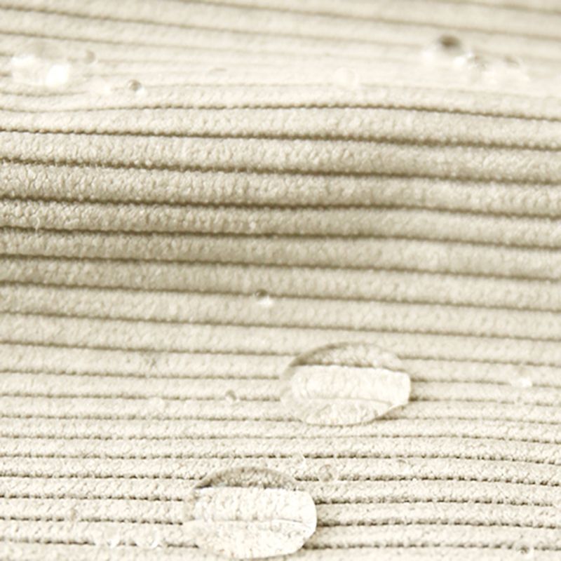 Solid Wood Square Arm Sofa Slipcovered Corduroy Cushions Sofa