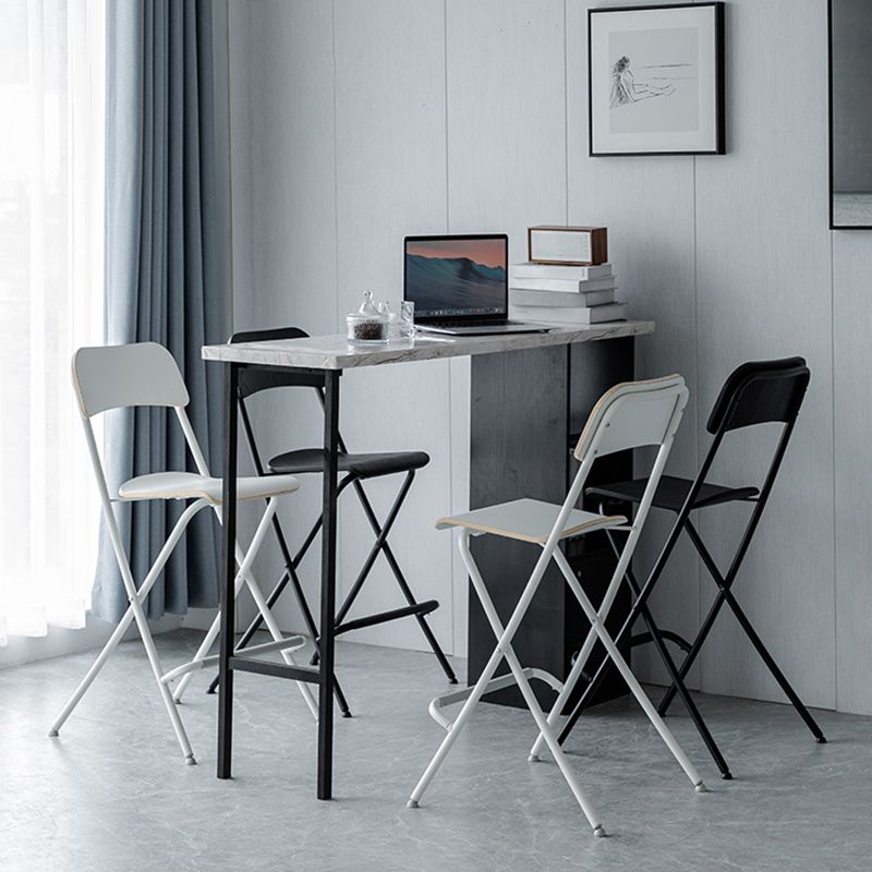 Wood Folding Bar & Counter Stool Modern Low Back Footrest Indoor Bar Stool