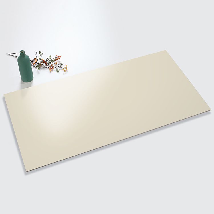 Rectangle Floor Tile Pure Color Straight Edge Scratch Resistant Floor Tile