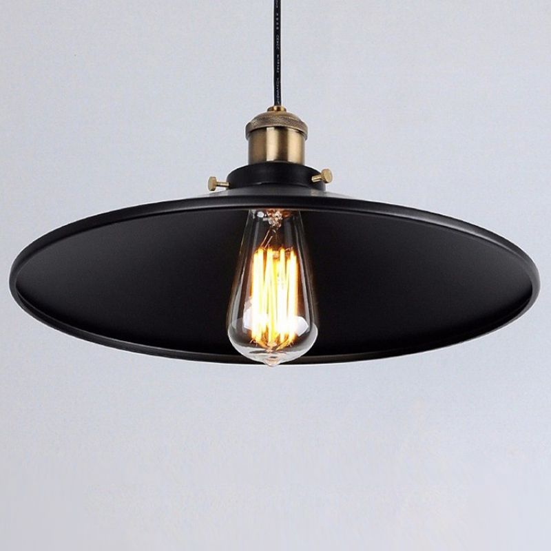 Industrial Simplicity Hanging Light Fixture with Metal Shade for Drawing Room Coffee Shop