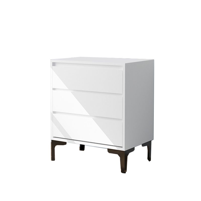 Modern 23.62" L Accent Chest with Drawers and Black Bracket Legs