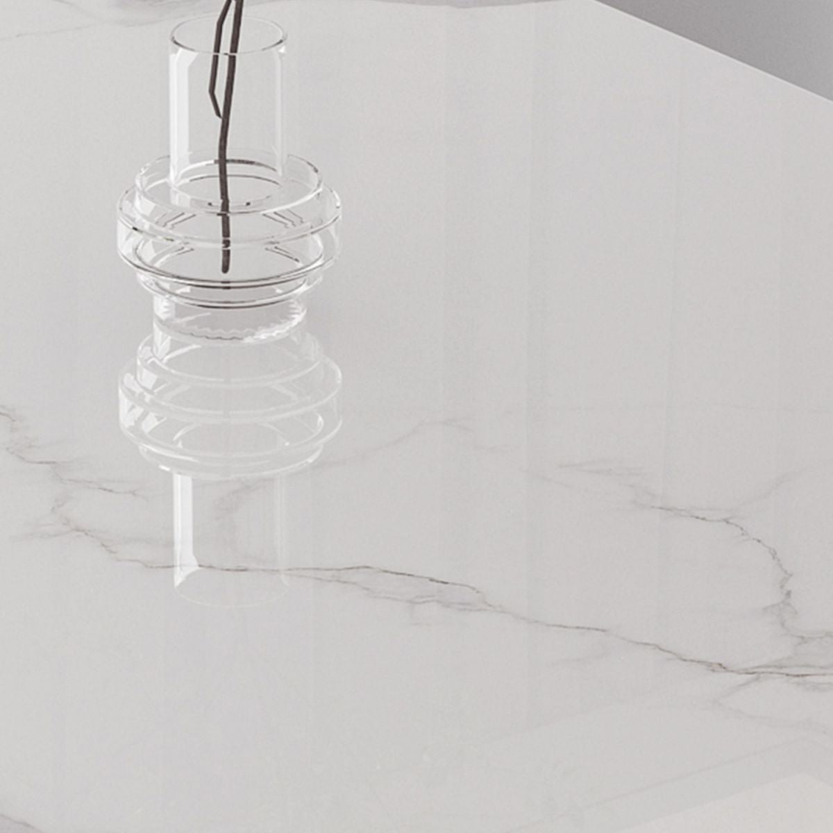 Designer Dining Set 1/2/4/5/7 Pieces Stone and Metal Dinette Set in White