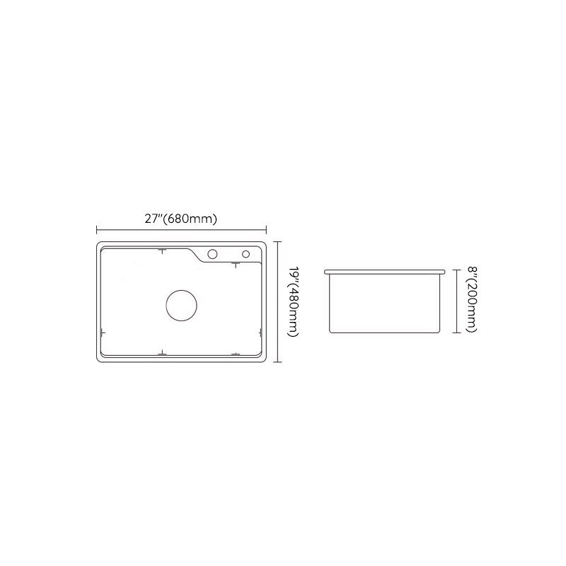 Rectangle Quartz Kitchen Sink in Peppermint Green Single Bowl Sink