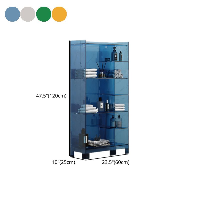 Glam Style Acrylic Standard Bookcase Vertical Bookshelf,47.2" H x 9.8" W