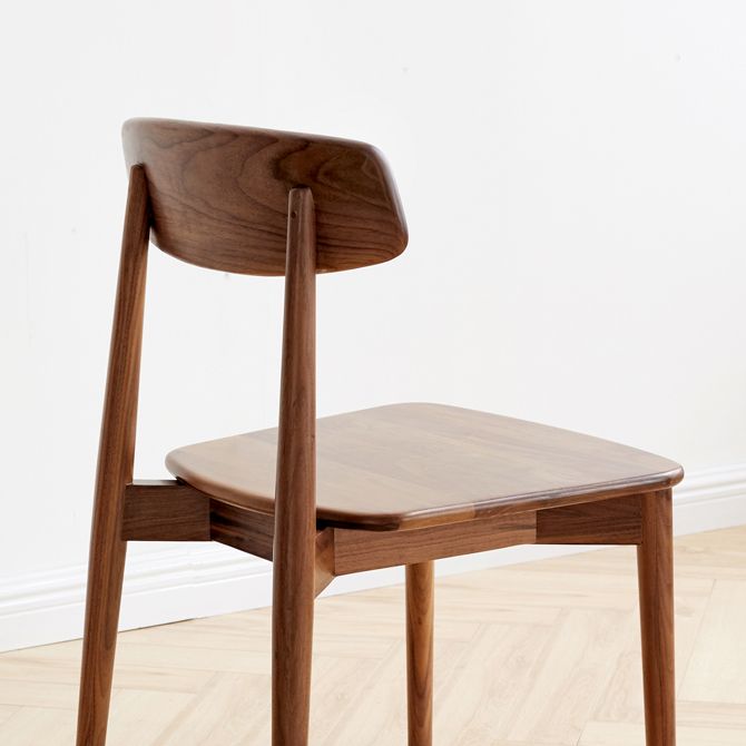Indoor Contemporary Solid Wood Open Back Armless Dining Side Chair