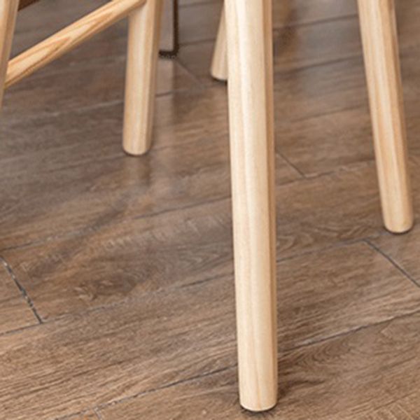 Modern Saddle Seat Counter Stool Solid Wood Armless Bar Stool