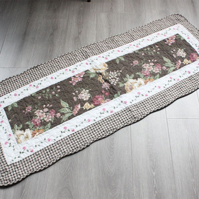 Modern Cartoon Printed Rug Multicolored Cotton Area Carpet Non-Slip Pet Friendly Washable Indoor Rug for Room