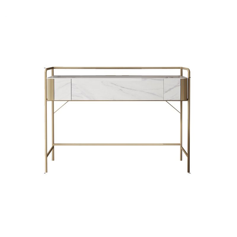 1 Storage Drawer Make-up Vanity Metal and Stone Dressing Table