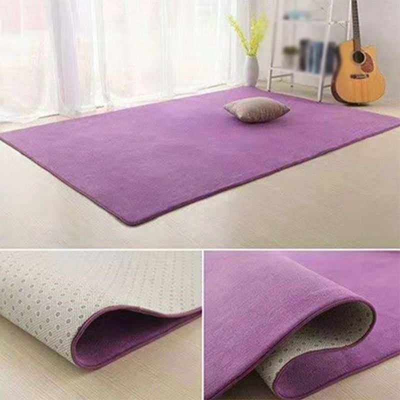 Tapis gris salon de couleur pure de tapis de tapis en polyester