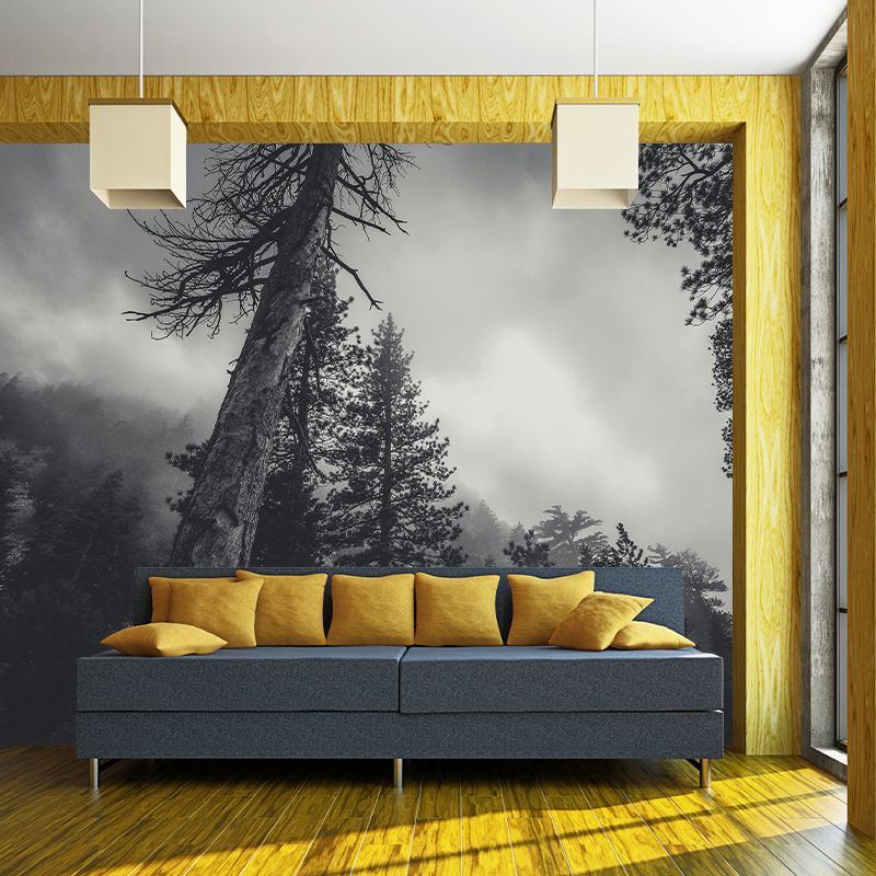 Vivid Scene Style Forest Wall Mural Wallpaper Photography Mildew Resistant for Decoration