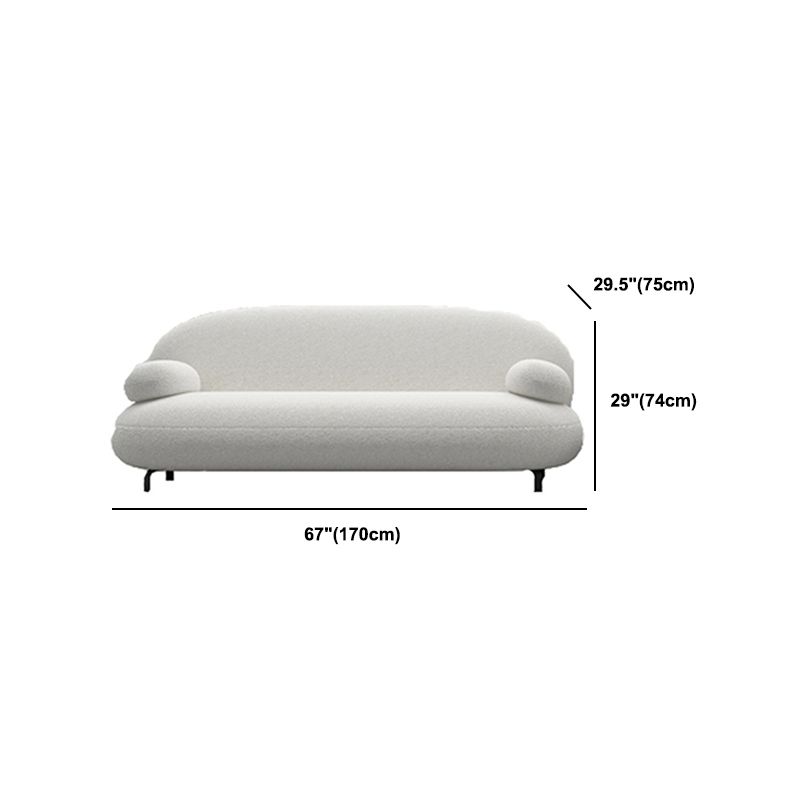 29.52" Wide Contemporary Sofa Recessed Arm Sofa for Living Room