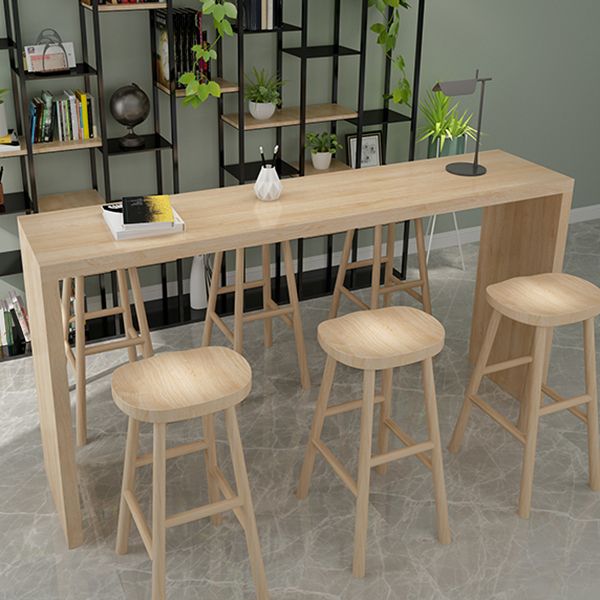 Rectangle Counter Dining Table in Log, Modern Counter Table with 41.3-inch Height