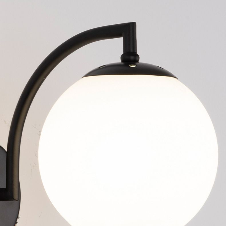 Modern Wall Lamp Glass Shade Wall Vanity Lights for Powder Room Washroom