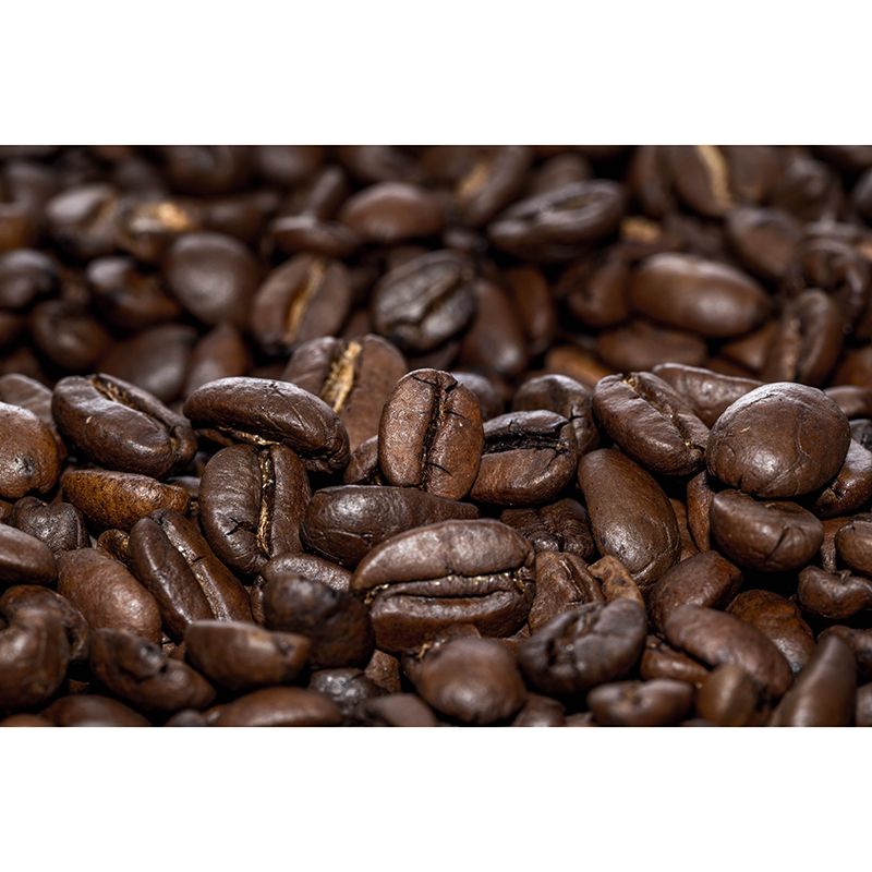 Dunkle Farbkaffeebohnen-Wandfotografie, horizontale Wandverkleidung für Café