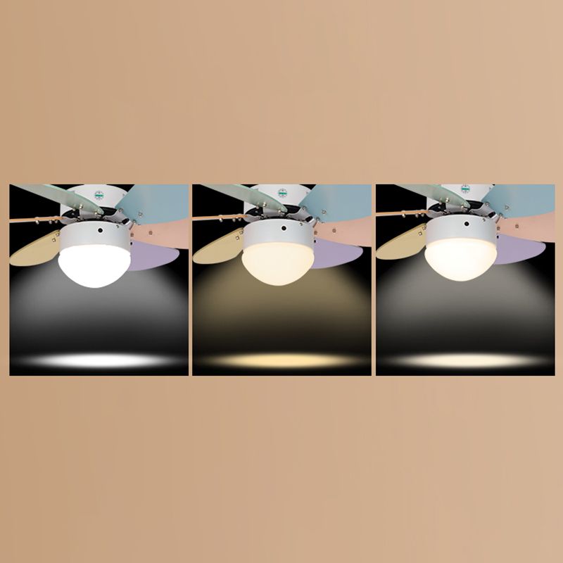 Acrylkuppel abgelegene Anhängerlüftungslampe Makkaron 30 "Weit-LED-Halbflush-Deckenleuchte mit 6-Blatt