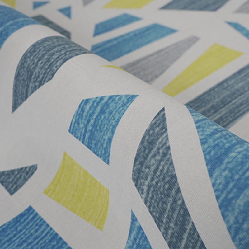 Grey Modern Area Carpet Geometric Pattern Polyester Area Rug Non-Slip Backing Rug for Home Decor