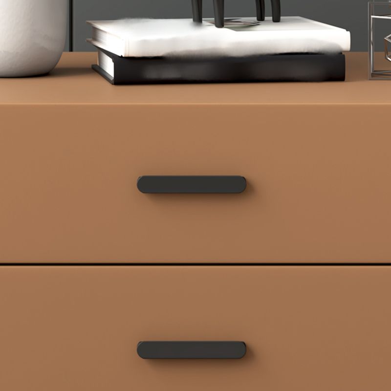20'' Tall Drawer Storage Accent Table Nightstand Modern Faux Leather Nightstand