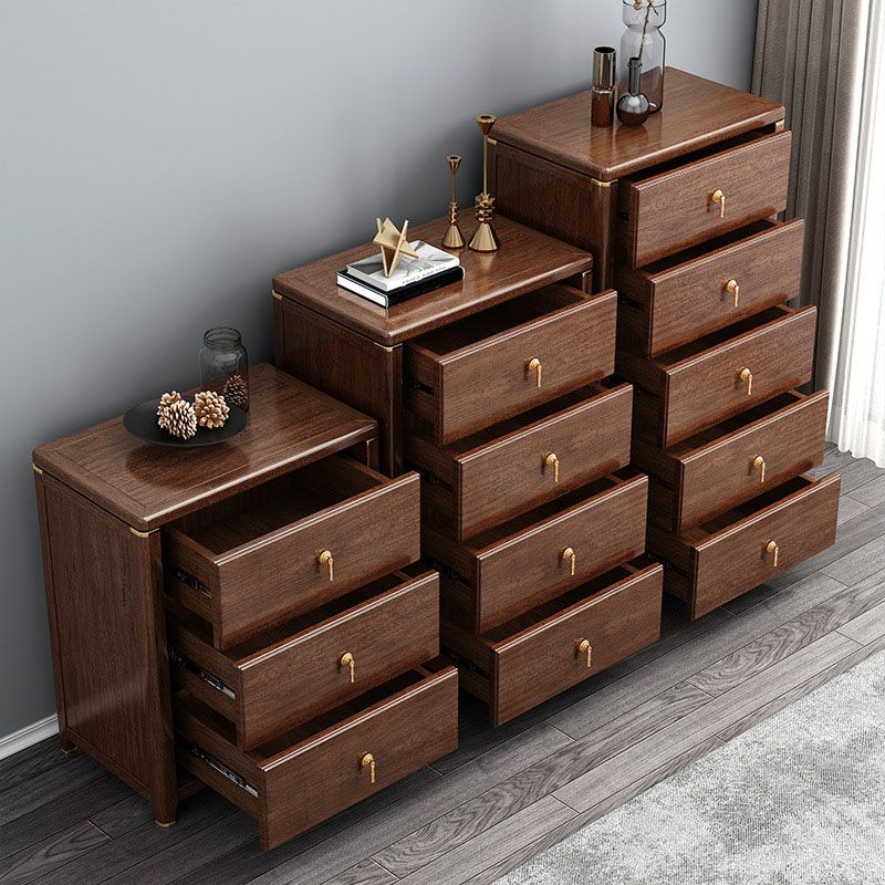 15.6-inch American Traditional Dresser Solid Wood Storage Chest Dresser