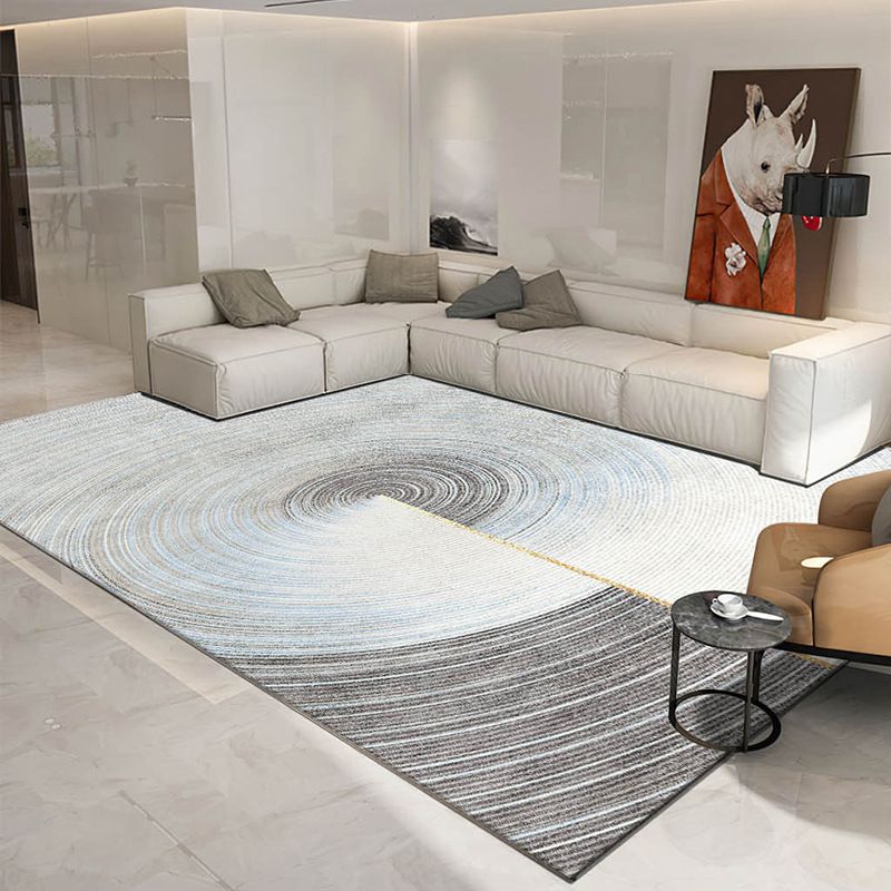 Rectangle Shape Rug Living Room Light Luxury Carpet Polyester Washable Area Rug